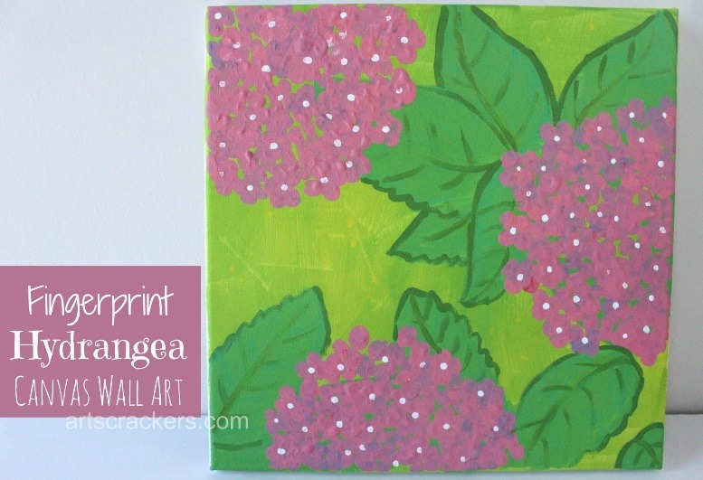 Fingerprint Hydrangea Canvas Wall Art. Click the picture to view the tutorial.