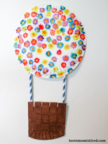 hot air balloon craft for toddlers and preschoolers