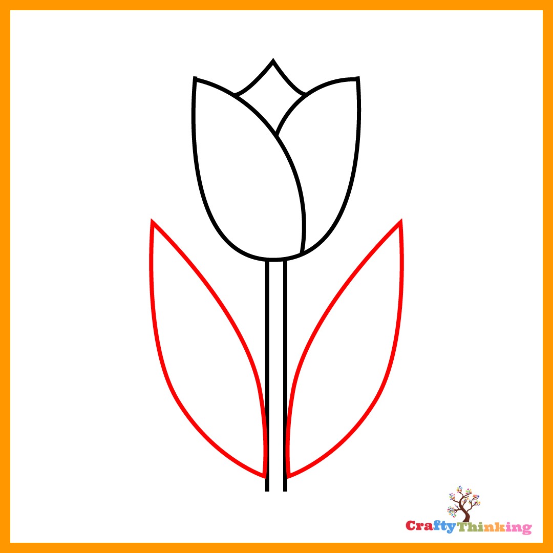 How To Draw A Tulip (Step by Step) - CraftyThinking