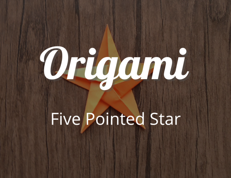 How to make a Fun Origami Five Pointed Star with Free Flip Book