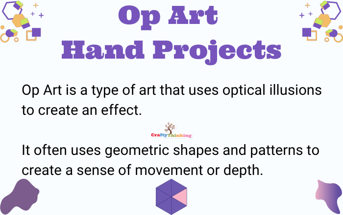 Op Art Hand Projects for 5th grade art project