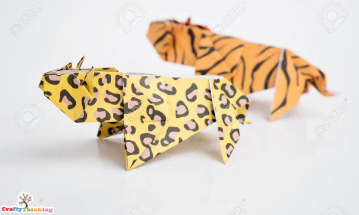 Origami Tiger and Origami Leopard