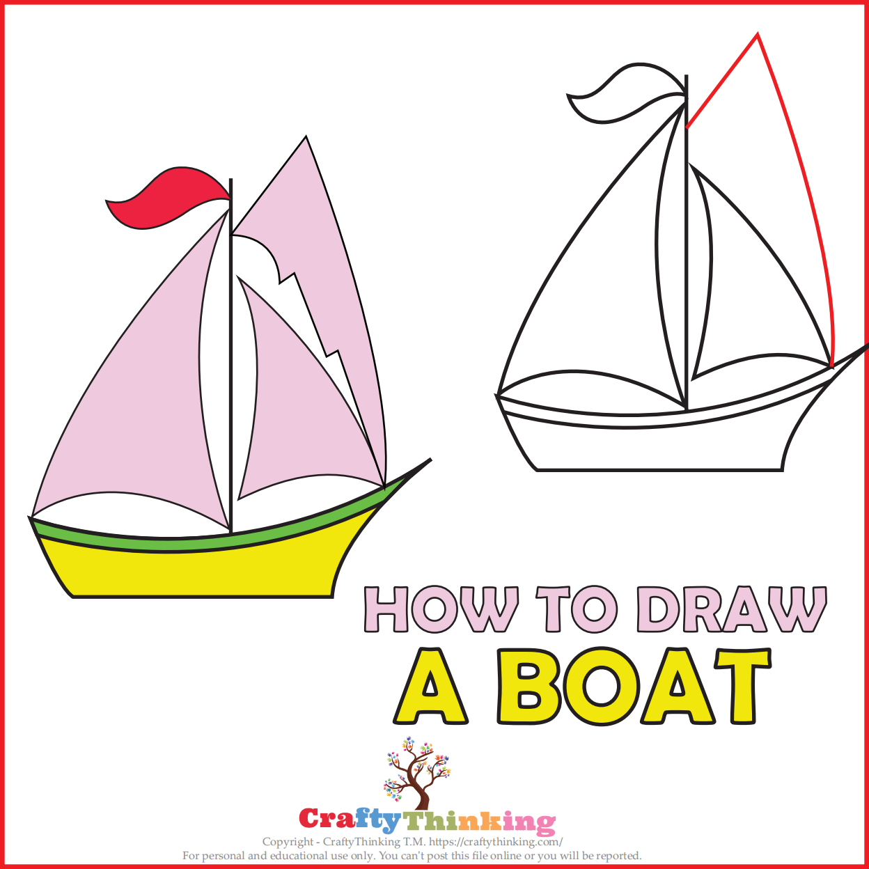 How to draw a boat