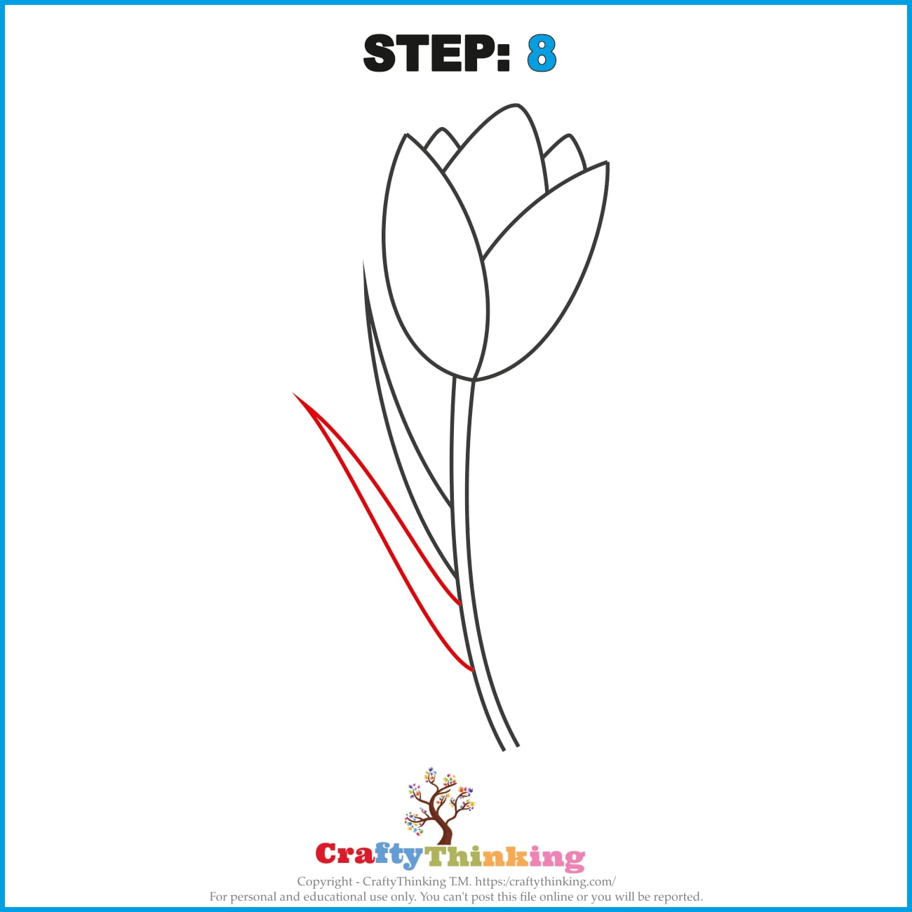 Draw Carnations Step By Step with Free Carnation Printable - CraftyThinking