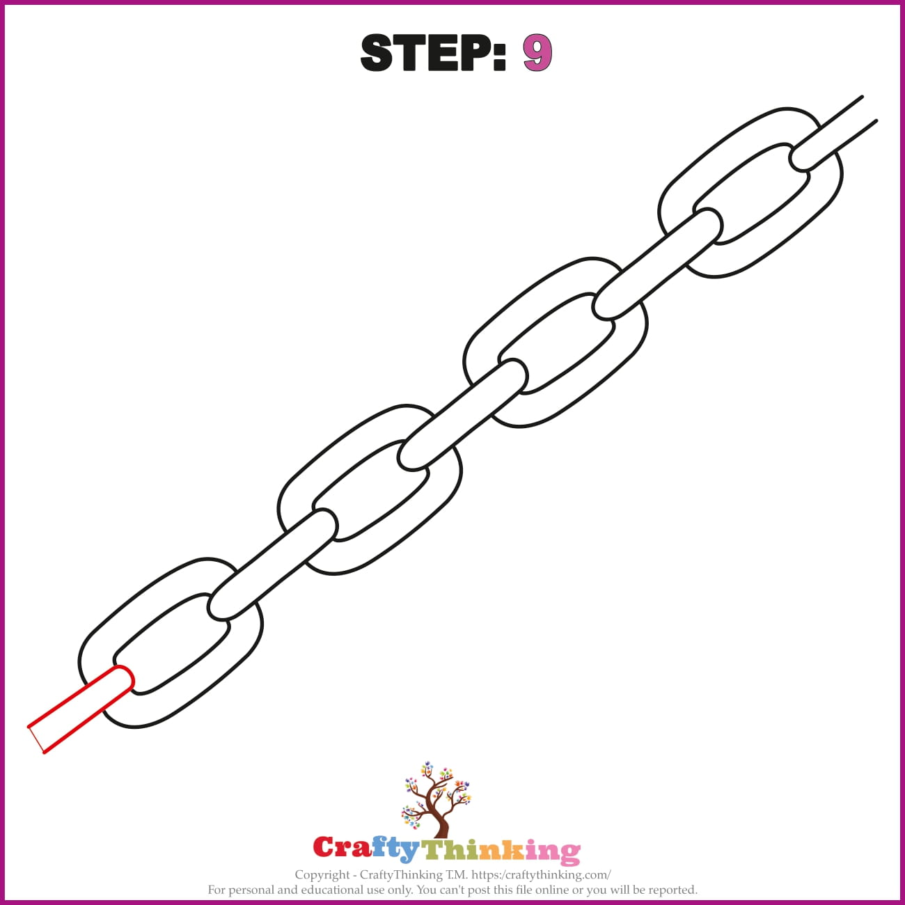 How to Draw a Chain Tutorial with Free Draw Chain Printable