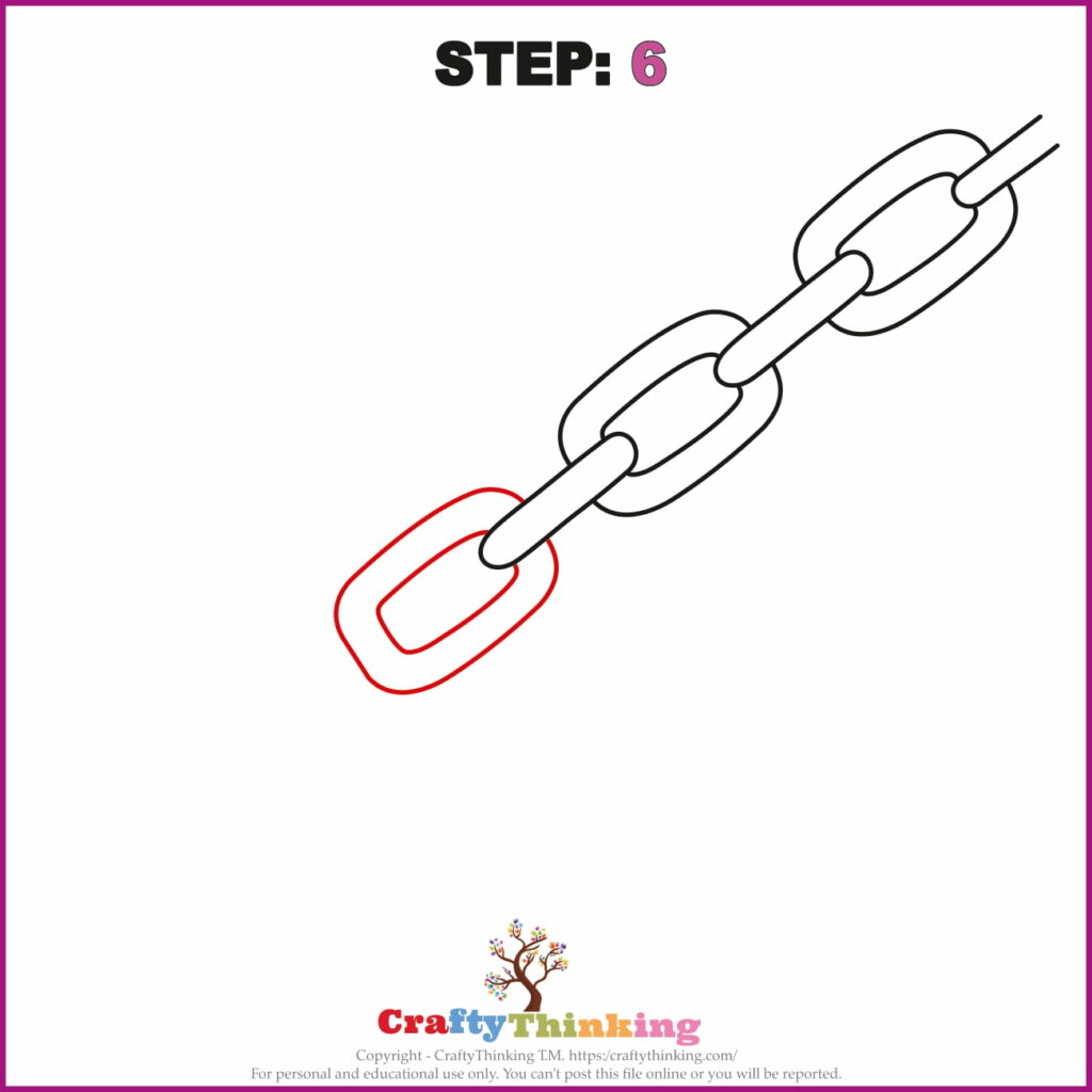 How to Draw a Chain Tutorial with Free Draw Chain Printable  CraftyThinking