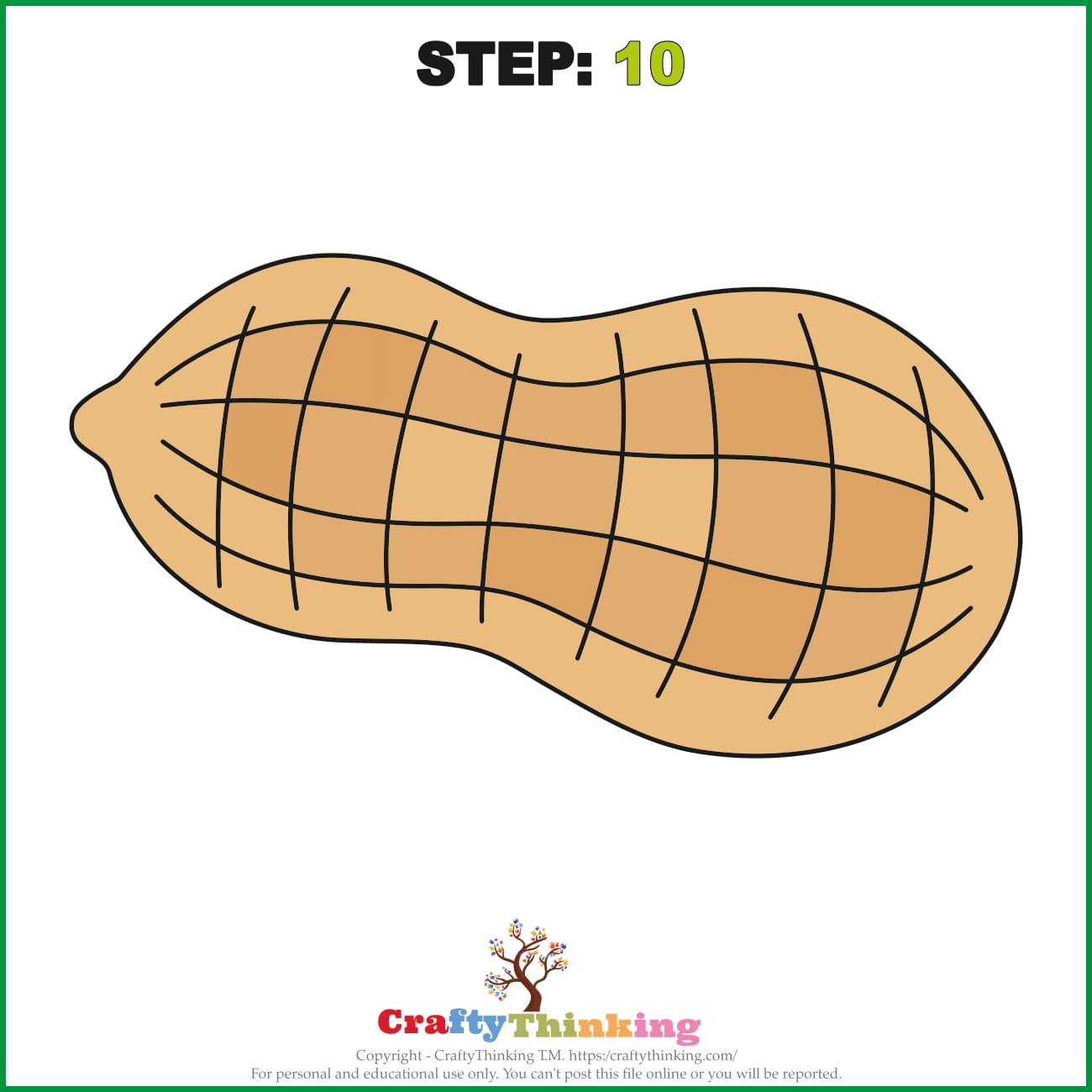 How to Draw a Peanut Step by Step with Free Peanut Printable