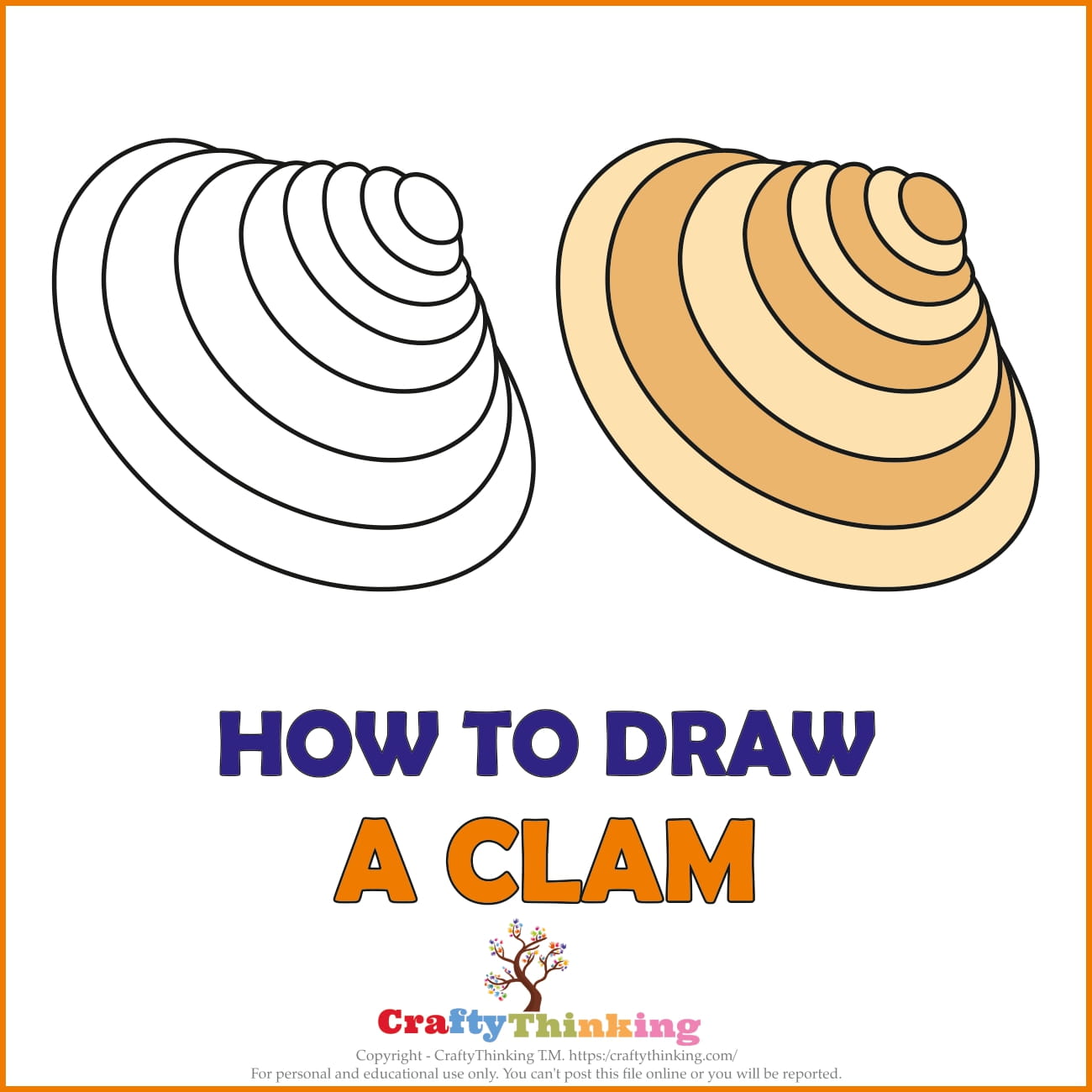 How to Draw Clam