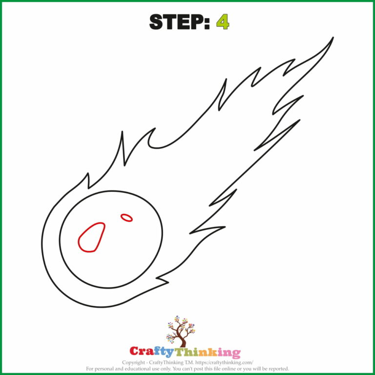 How to Draw a Meteor Step by Step with Free Meteor Printable