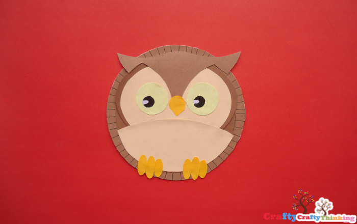 paper plate owl craft