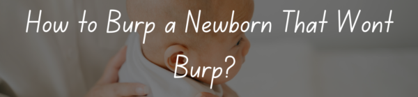 How to Burp a Newborn That Wont Burp