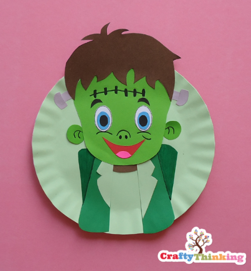 Frankenstein Craft Paper Plate