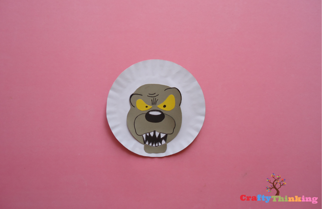 Paper Plate Werewolf Craft
