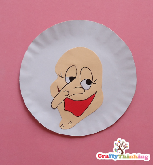 Paper Plate Witch Template