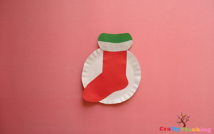 christmas stocking paper plate