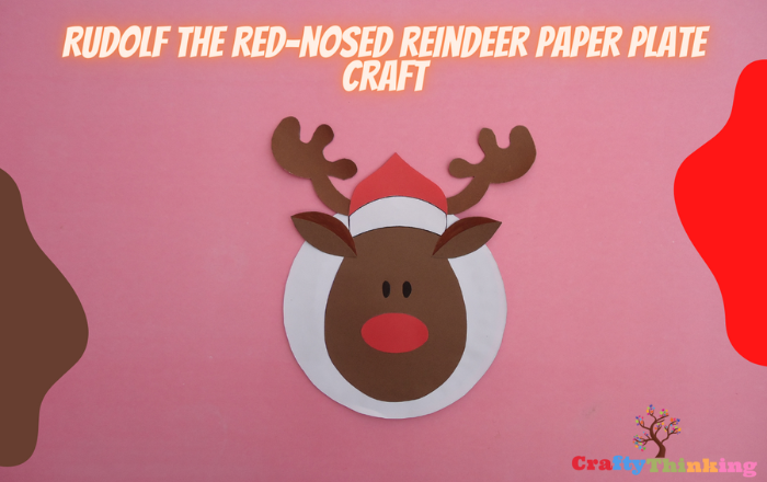 Paper Plate Rudolph the Red Nosed Reindeer