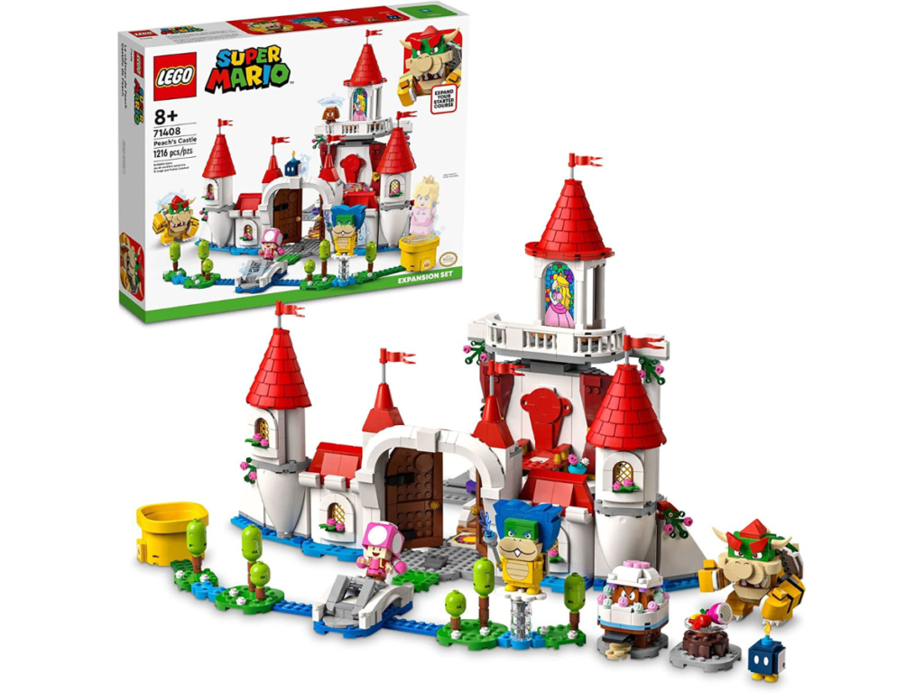 LEGO Super Mario Peach’s Castle Expansion Set 71408 Building Toy Set for Kids, Boys, and Girls Ages 8+ (1,216 Pieces)