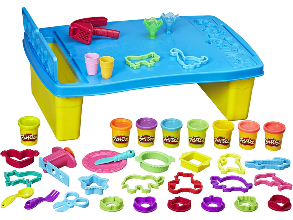 Play-Doh Play 'N Store Kids Play Table for Arts & Crafts Activities with 8 Non-Toxic Colors, 2 Oz Cans (Amazon Exclusive)