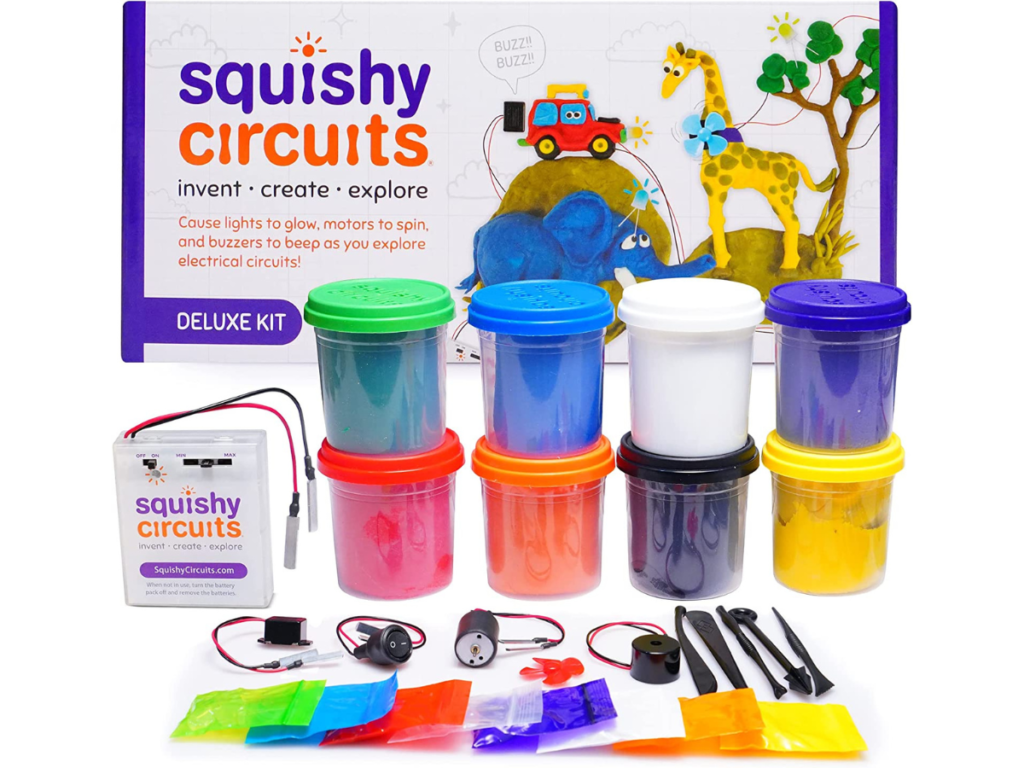 Squishy Circuits Group Kit - Learn Electrical Circuits w/ Batteries, Buzzers & Switches - Electronic Kit for Kids to Make Creations Light Up, Spin, Beep & More - STEM Learning for Ages 8 and Up