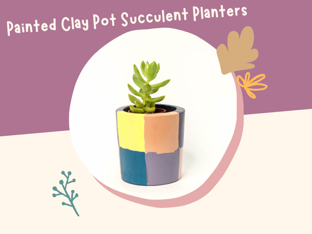 Painted Clay Pot Succulent Planters