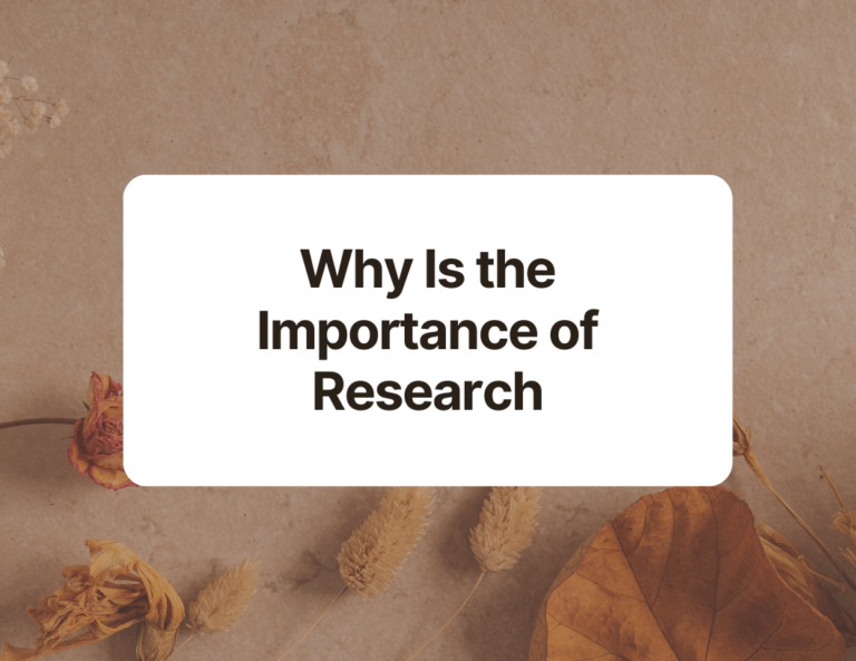 why is the importance of research
