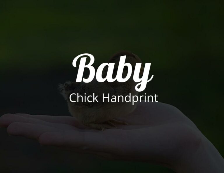 Cute Baby Chick Handprint Craft with Free Template!