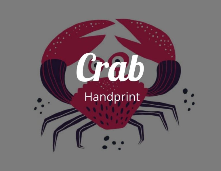 Fun Crab Handprint Craft with Free Printable Instructions!