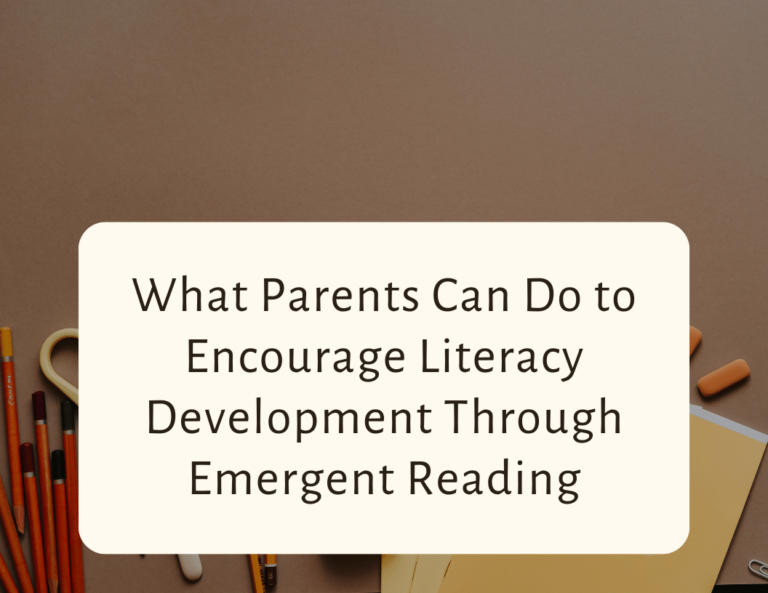What parents can do to encourage literacy development through emergent reading?