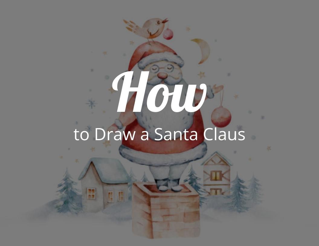 Premium Vector | A drawing of santa claus with arms apart a design element
