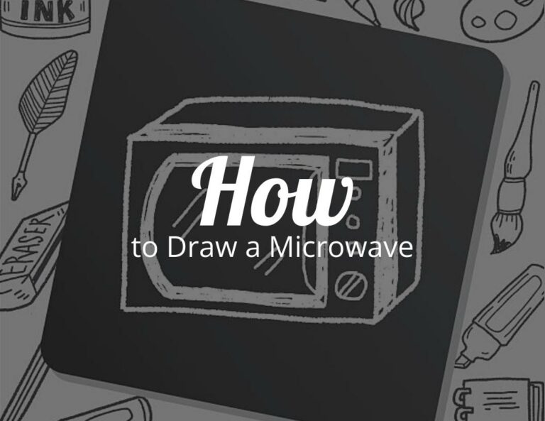 How to Draw a Microwave Step by Step with Free Microwave Template