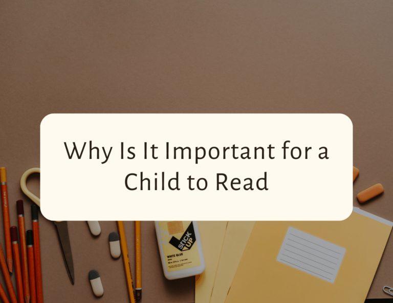 Why is it important for a child to read?