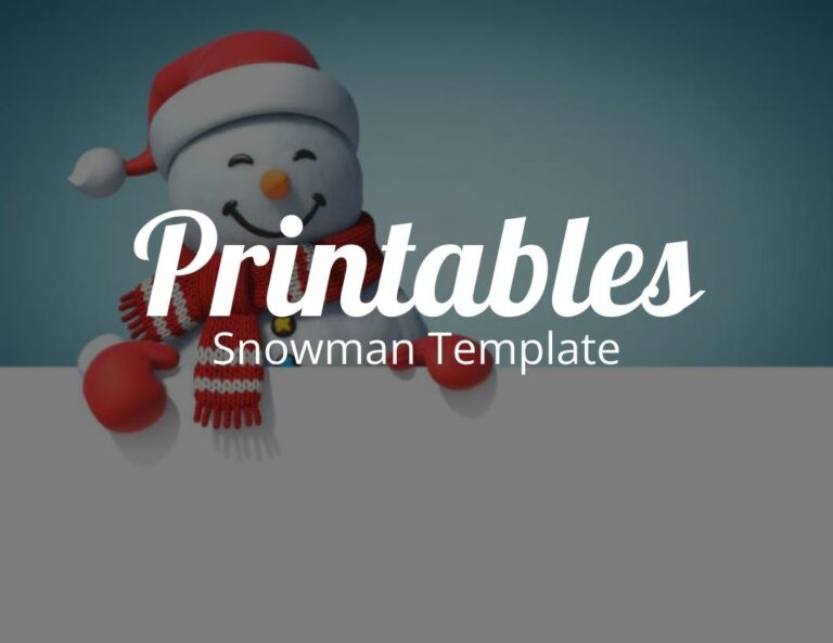Easy Holiday Crafts: Printable Snowman Template