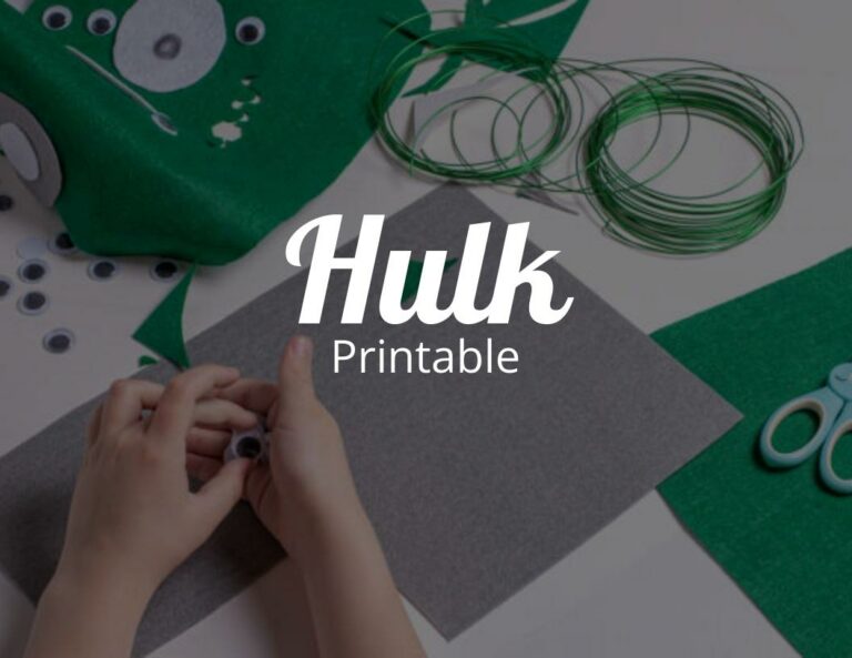 Cool Superhero Crafts: Incredible Hulk Printable