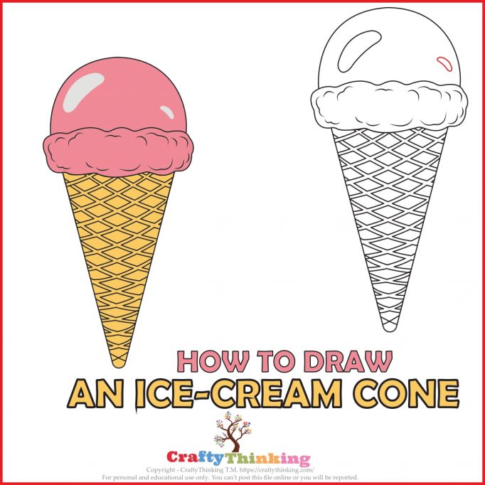 How to draw an ice-cream cone